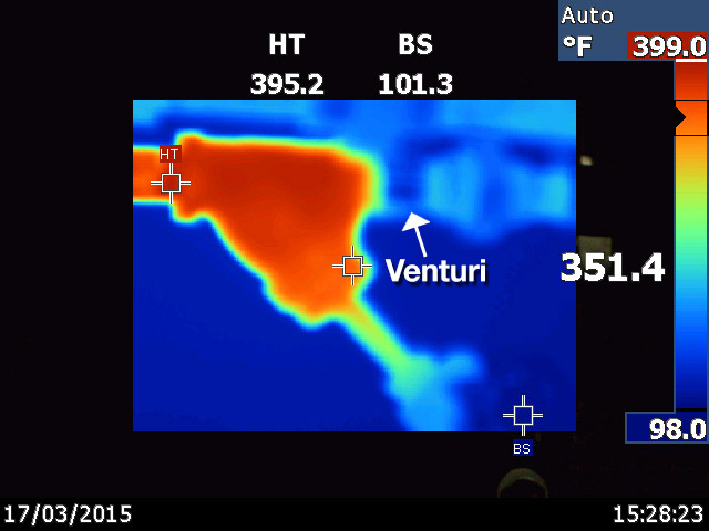 Thermal image of Enercon Venturi 240 PSIG Supplied Quebec Paper Mill